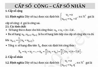 cong thuc cap so cong cap so nhan